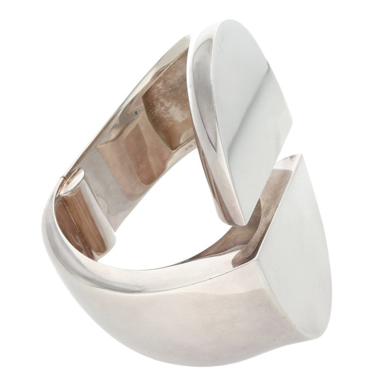 HERMES Chaine d'Ancre Initial Silver Bracelet Size SH