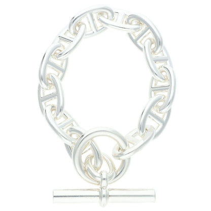 HERMES Chaine d'Ancre TGM Silver Bracelet Size 12LINK