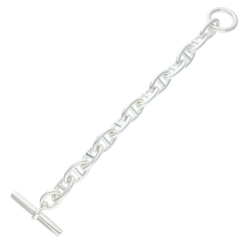 HERMES Chaine d'Ancre TGM Silver Bracelet Size 12LINK