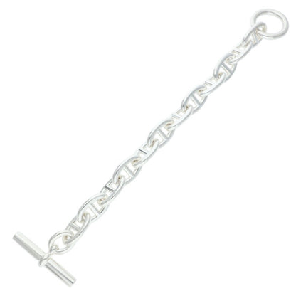 HERMES Chaine d'Ancre TGM Silver Bracelet Size 12LINK