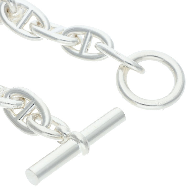 HERMES Chaine d'Ancre TGM Silver Bracelet Size 12LINK