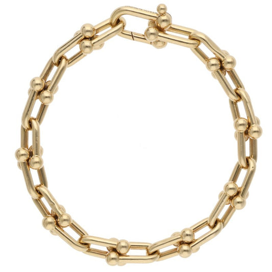 TIFFANY&Co. Hardware 18K YG Medium Link Bracelet Size L