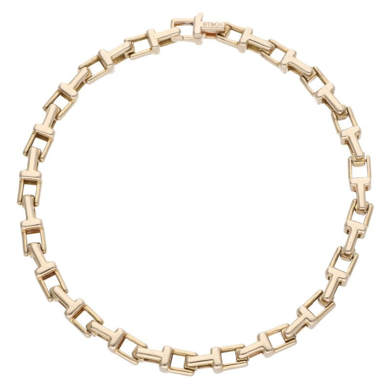 TIFFANY&Co. 18K Pink Gold T Narrow Bracelet Size ONE SIZE