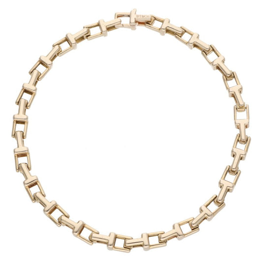TIFFANY&Co. 18K Pink Gold T Narrow Bracelet Size ONE SIZE