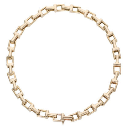 TIFFANY&Co. 18K Pink Gold T Narrow Bracelet Size ONE SIZE