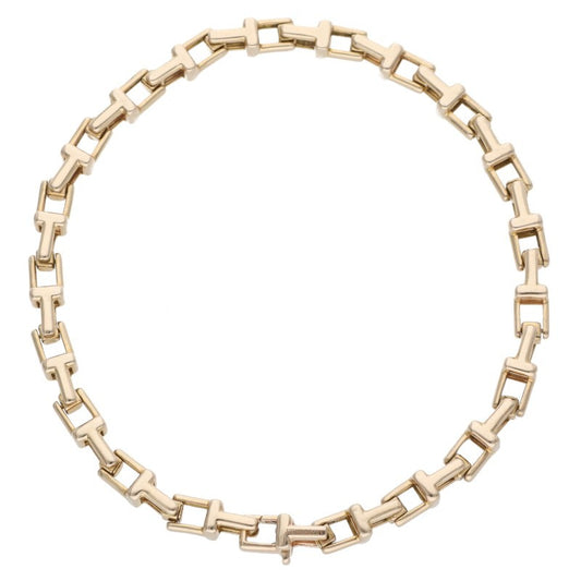 TIFFANY&Co. 18K Pink Gold T Narrow Bracelet Size ONE SIZE