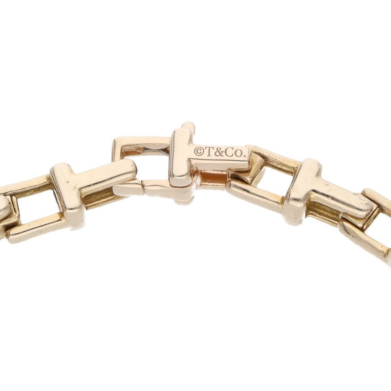 TIFFANY&Co. 18K Pink Gold T Narrow Bracelet Size ONE SIZE