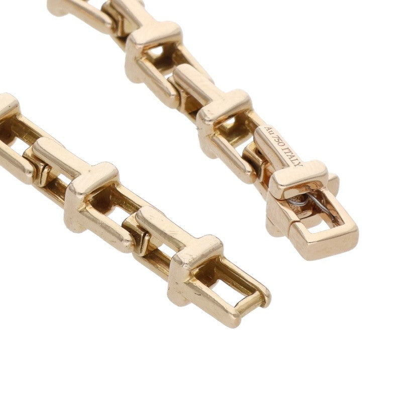 TIFFANY&Co. 18K Pink Gold T Narrow Bracelet Size ONE SIZE