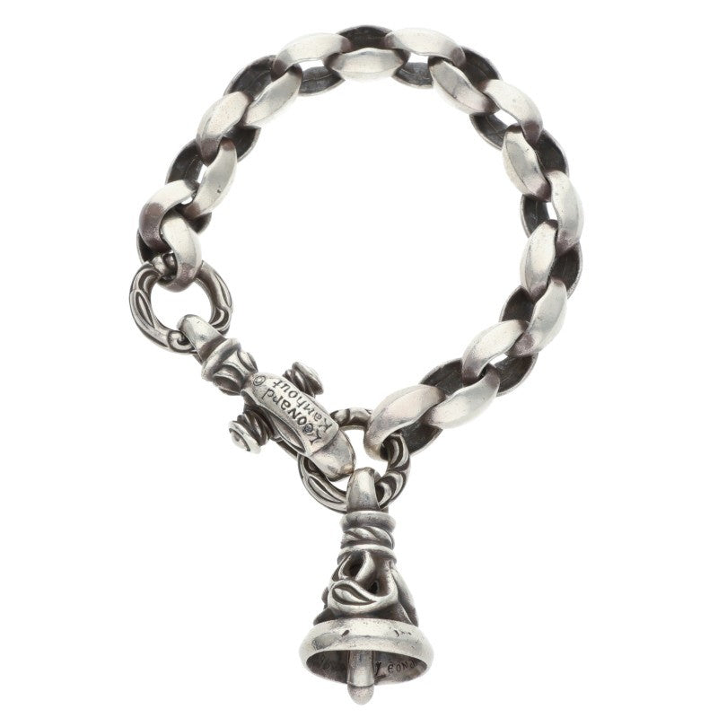LEONARD KAMHOUT Silk Link M w/ Crane Bracelet Silver Size M