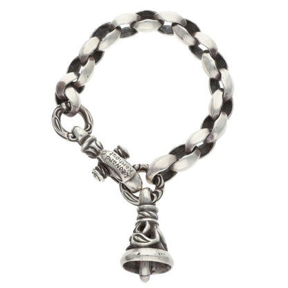 LEONARD KAMHOUT Silk Link M w/ Crane Bracelet Silver Size M
