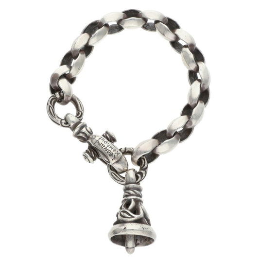 LEONARD KAMHOUT Silk Link M w/ Crane Bracelet Silver Size M