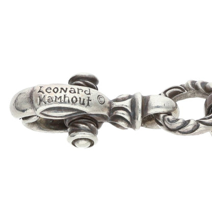 LEONARD KAMHOUT Silk Link M w/ Crane Bracelet Silver Size M