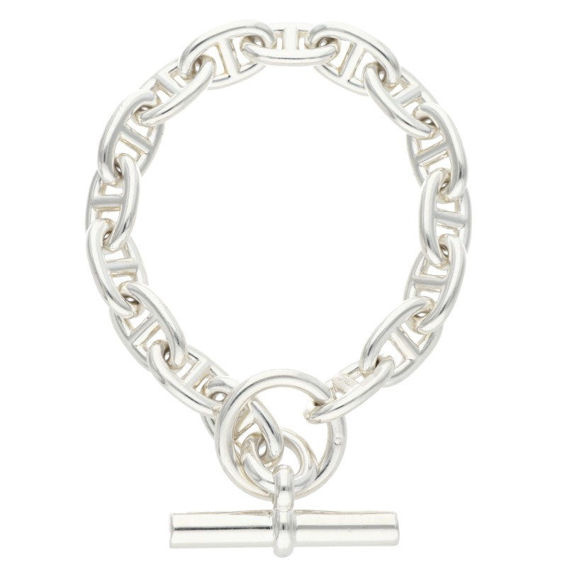 HERMES Chaine d'Ancre MM Silver Bracelet Size 16LINK