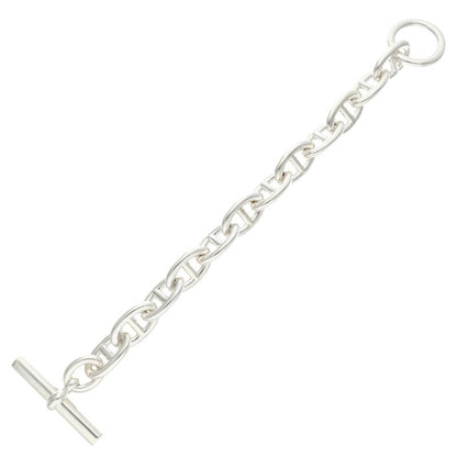 HERMES Chaine d'Ancre TGM Silver Bracelet Size 12LINK