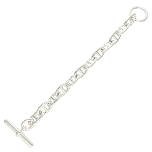 HERMES Chaine d'Ancre TGM Silver Bracelet Size 12LINK
