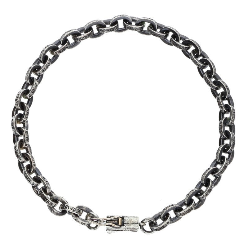 Chrome Hearts Paper Chain Silver Bracelet Size 7INCH