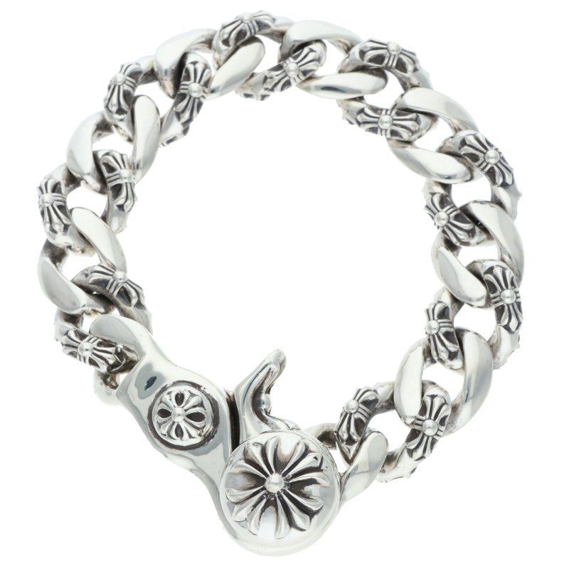 Chrome Hearts FNCY CHN LNK Silver Bracelet Size 15LINK