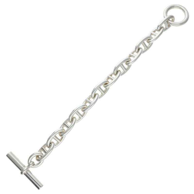 HERMES Chaine d'Ancre TGM Silver Bracelet Size 12LINK