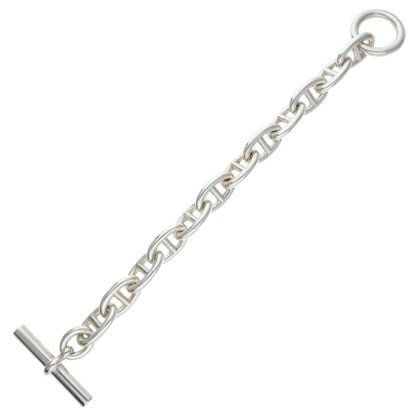 HERMES Chaine d'Ancre TGM Silver Bracelet Size 12LINK