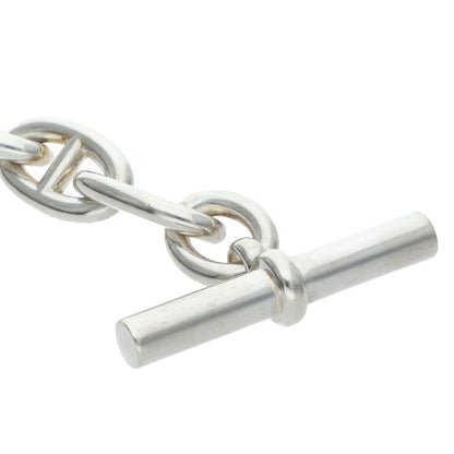 HERMES Chaine d'Ancre TGM Silver Bracelet Size 12LINK