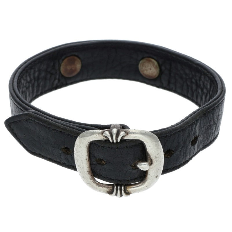 Chrome Hearts GUNSLINGER CH LABEL Leather Bracelet Size 11