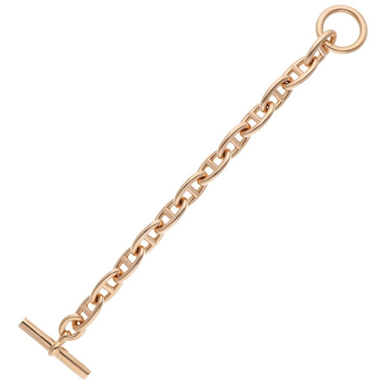 HERMES K18PG Chaine d'Ancre GM Bracelet Size 12LINK
