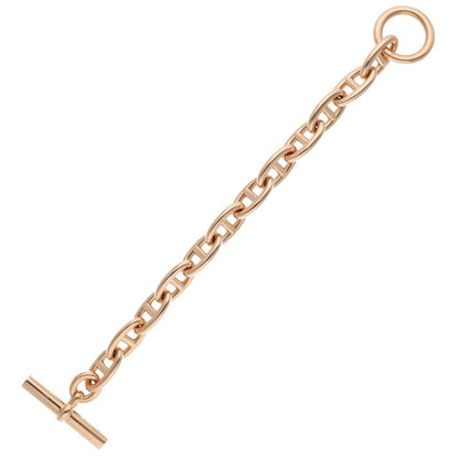 HERMES K18PG Chaine d'Ancre GM Bracelet Size 12LINK