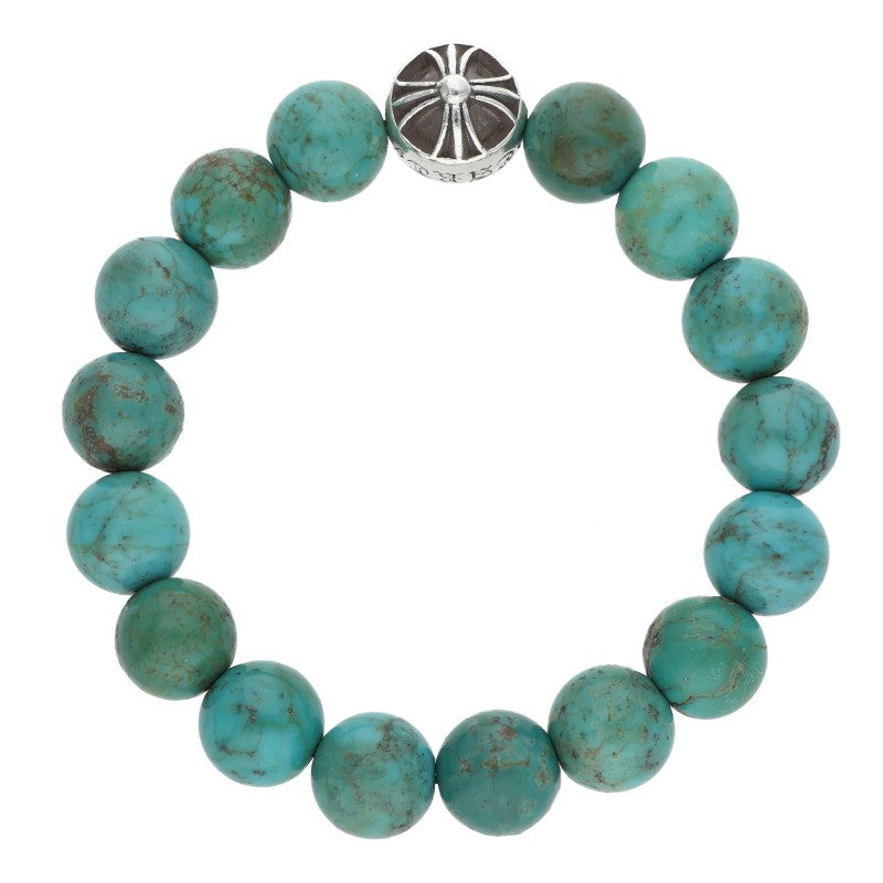 Chrome Hearts 10mm Turquoise Bracelet Blue