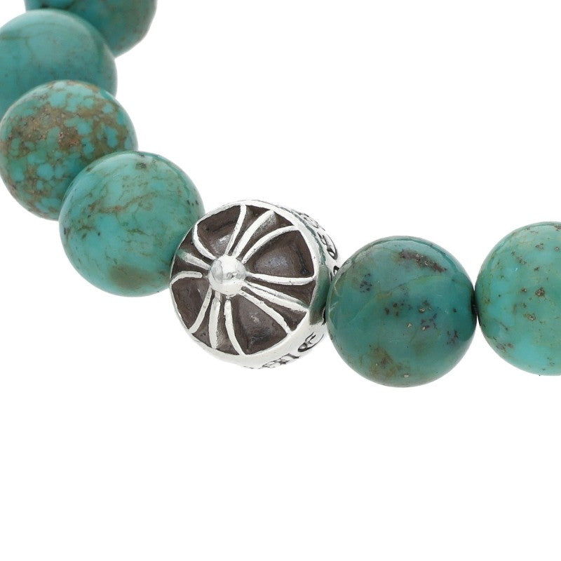 Chrome Hearts 10mm Turquoise Bracelet Blue