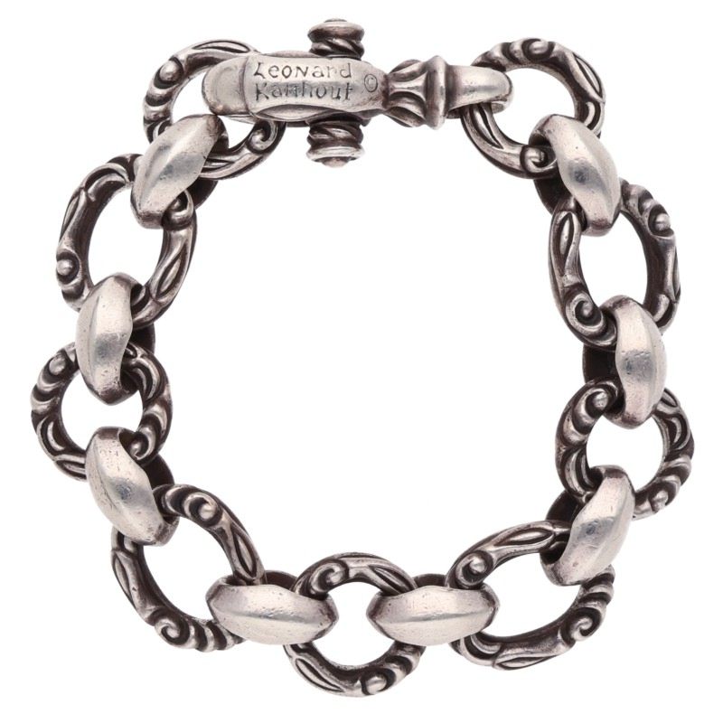 LEONARD KAMHOUT 925 Silver Crane Bracelet