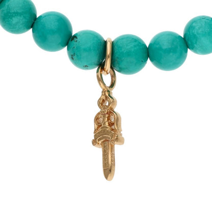 Chrome Hearts 22K 6mm Bead Stack Dagger Bracelet Size 6MM
