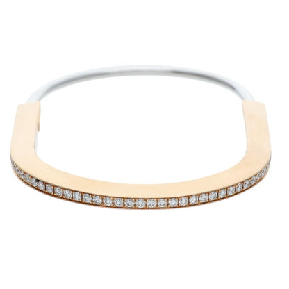 TIFFANY&Co. Narrow Lock K18YG Diamond Bracelet Size S