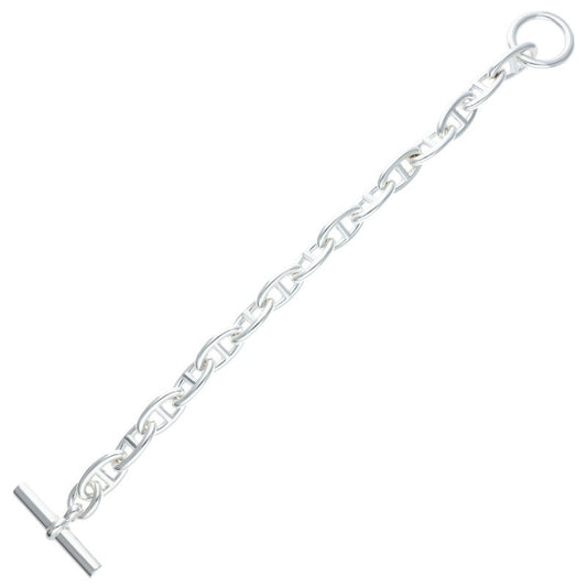 HERMES Chaine d'Ancre GM Silver Bracelet Size 15LINK