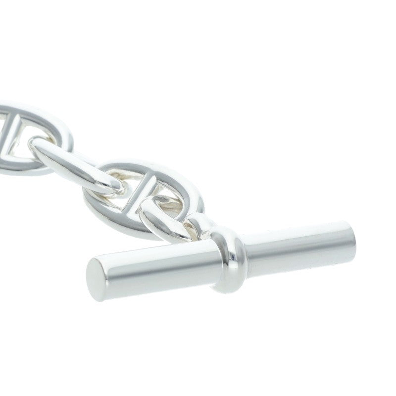 HERMES Chaine d'Ancre GM Silver Bracelet Size 15LINK
