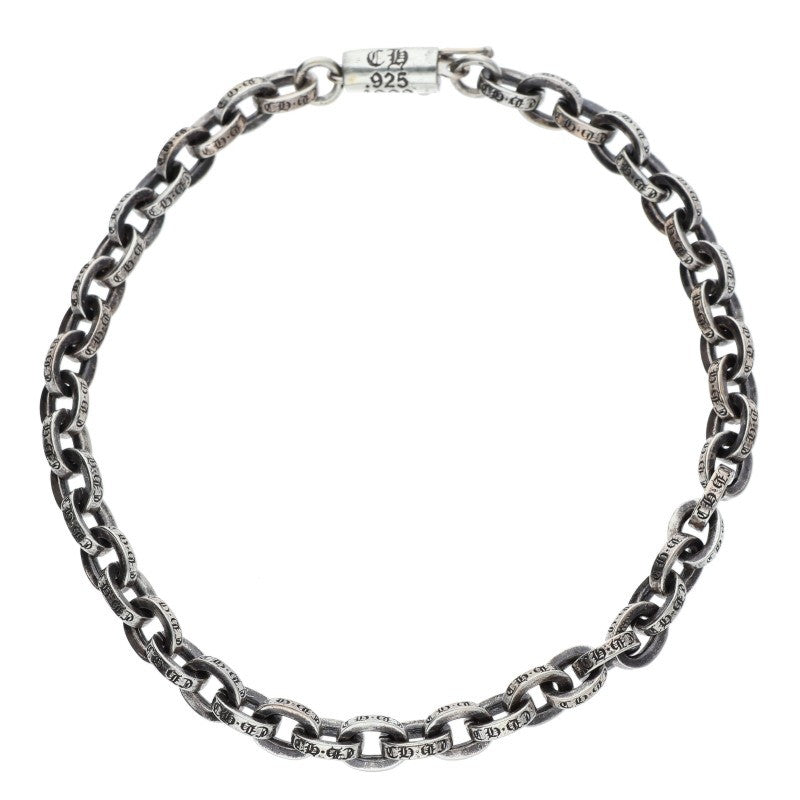 Chrome Hearts PAPER CHAIN Silver Bracelet Size 7INCH
