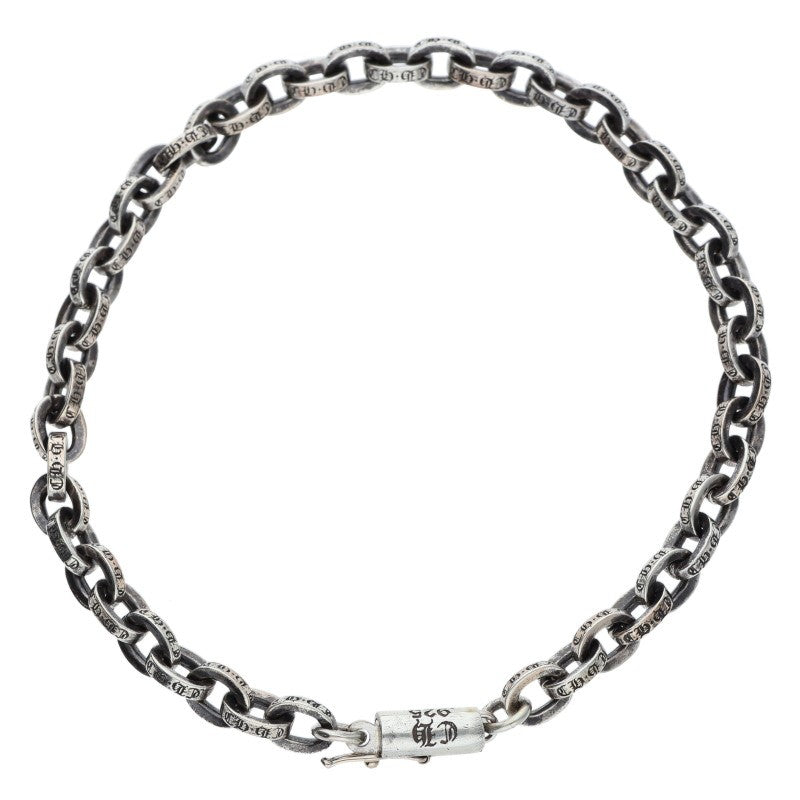 Chrome Hearts PAPER CHAIN Silver Bracelet Size 7INCH