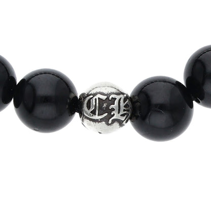 Chrome Hearts Bead Silver & Black Bracelet Size 8MM