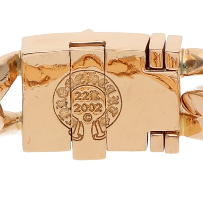Chrome Hearts 22K BS Fleur ID Box Gold Bracelet Size 15LINK