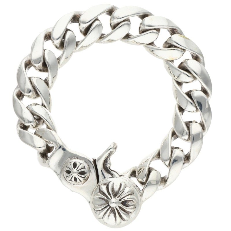 Chrome Hearts Classic Chain Link Silver Bracelet Size 13LINK