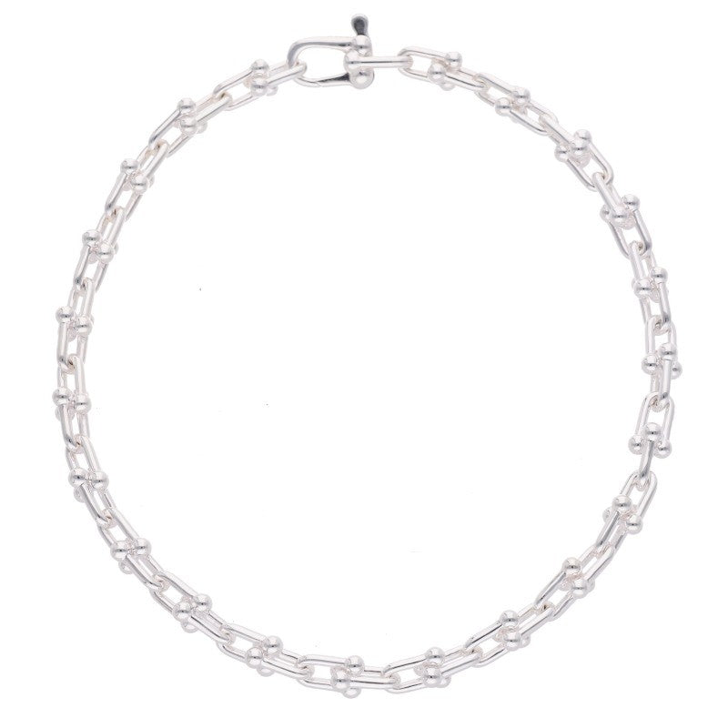 TIFFANY&Co. HardWear Micro Link Silver Bracelet Size L