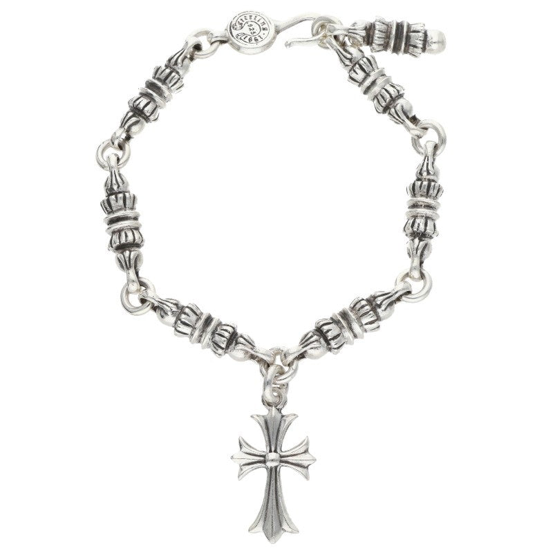 Chrome Hearts Barrel Link w/ Tiny Cross Bracelet Size 7LINK