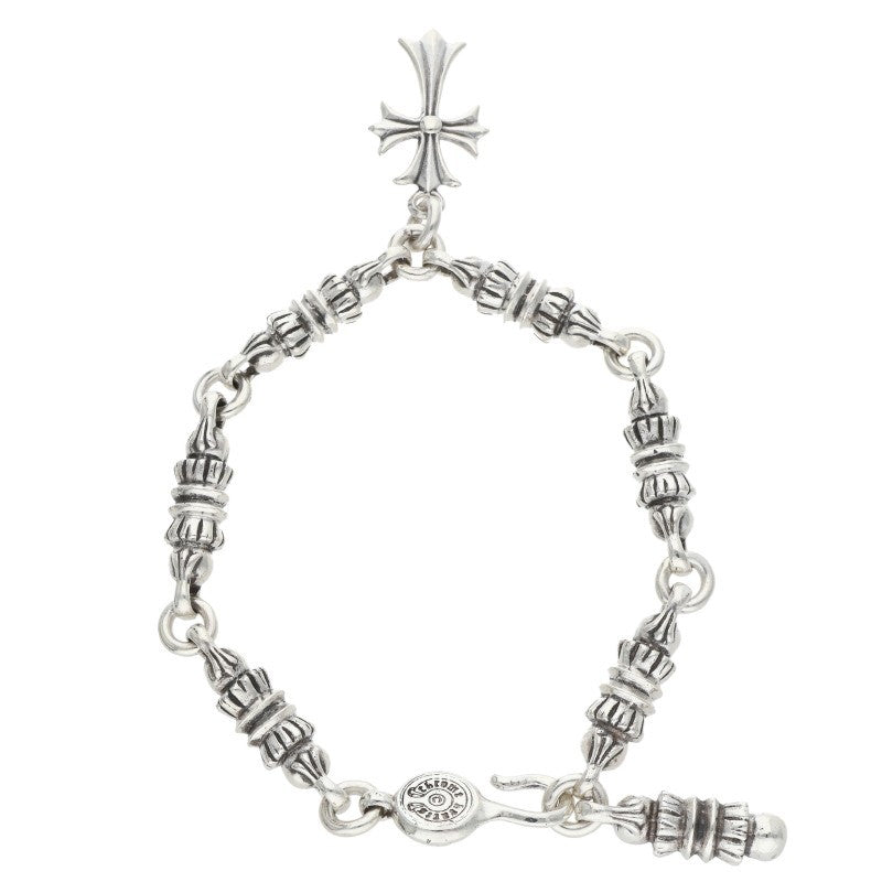 Chrome Hearts Barrel Link w/ Tiny Cross Bracelet Size 7LINK
