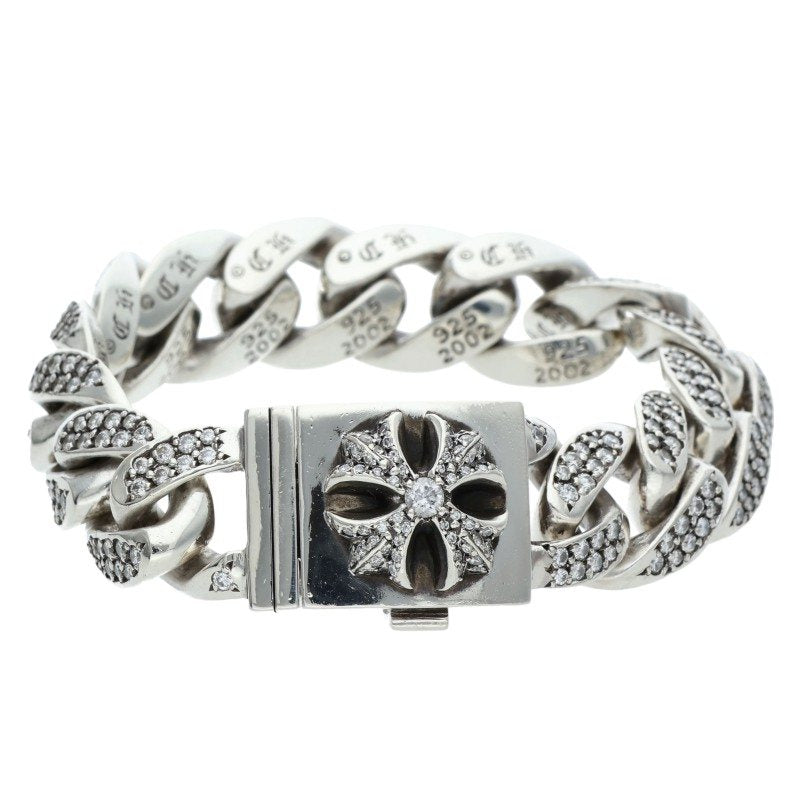 Chrome Hearts BOX CH X CLSC P Diamond Bracelet Size 13LINK