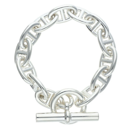 HERMES Chaine d'Ancre TGM Silver Bracelet Size 13LINK