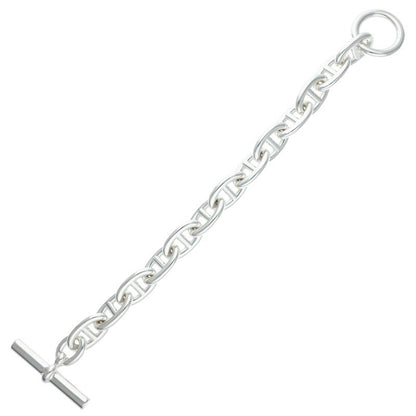 HERMES Chaine d'Ancre TGM Silver Bracelet Size 13LINK