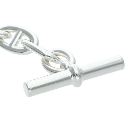 HERMES Chaine d'Ancre TGM Silver Bracelet Size 13LINK