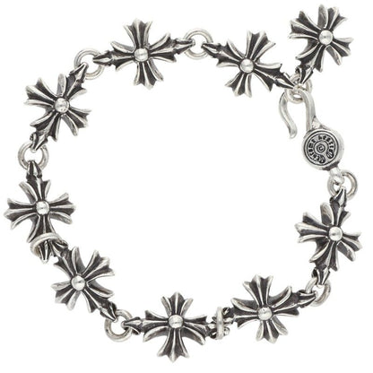 Chrome Hearts CO CH PLUS Cutout Silver Bracelet Size 9LINK
