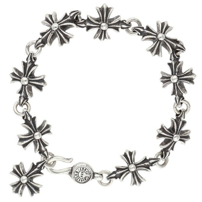 Chrome Hearts CO CH PLUS Cutout Silver Bracelet Size 9LINK