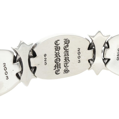 Chrome Hearts Tiny Oval Star Link Silver Bracelet Size 4LINK