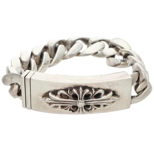 Chrome Hearts ID Floral CRS Silver Bracelet Size 11LINK